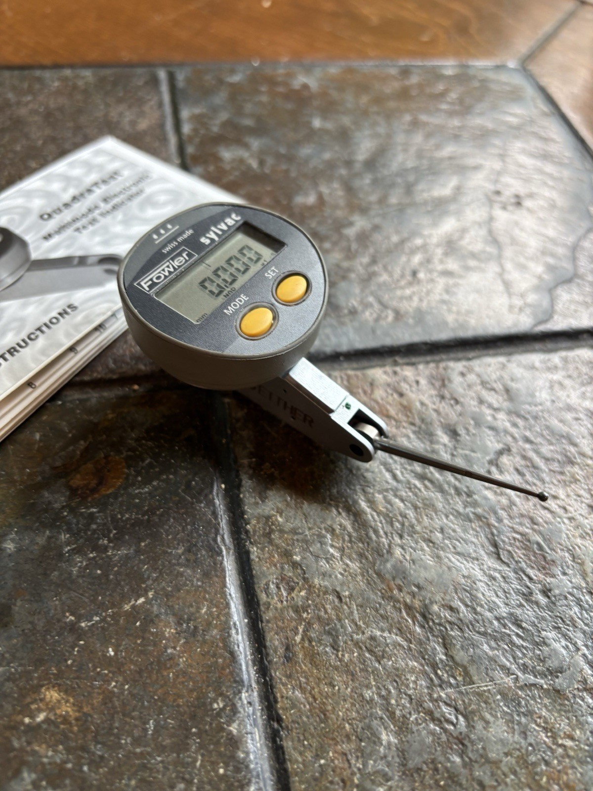 Fowler Sylvac Quadra Test Swiss Digital Test Indicator 0.040″/1mm 905.4322.11