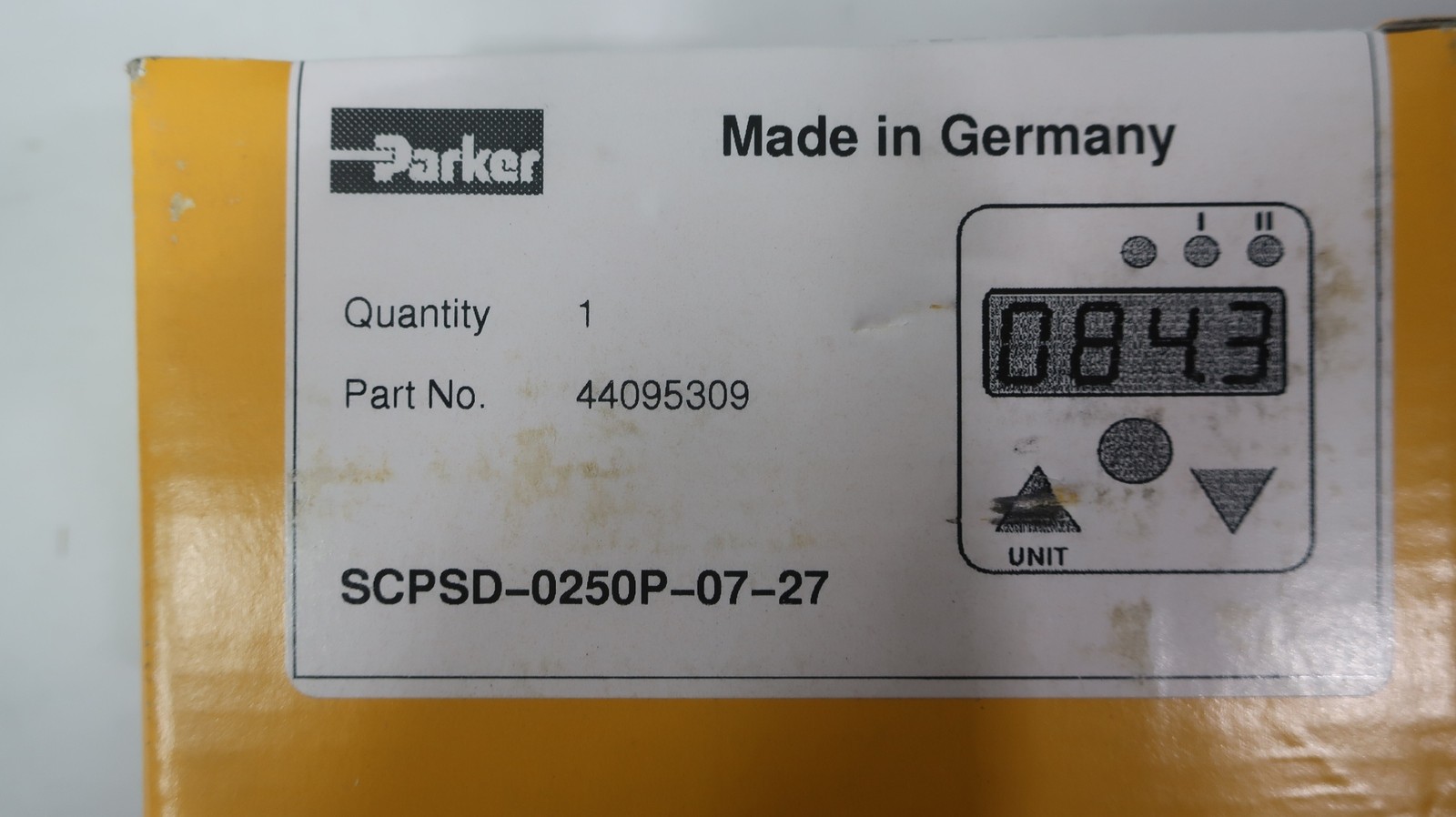 Parker SCPSD-0250P-07-27 Pressure Sensor 15-30v-dc 250psi