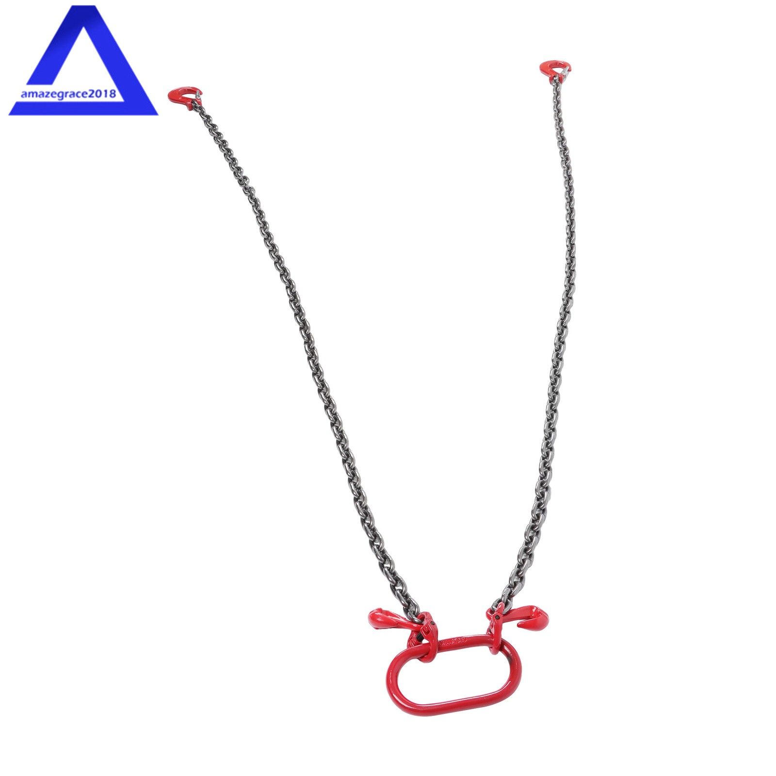 Lifting Chain Sling 5/16″ × 6′ Double Leg w/ Grab Hook 6600lbs Capacity G80