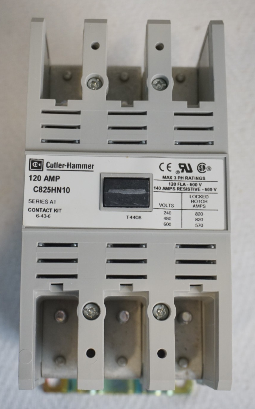 Cutler-Hammer C825HN10A 120A 3-Pole Open Definite Purpose Contactor Kit 120V