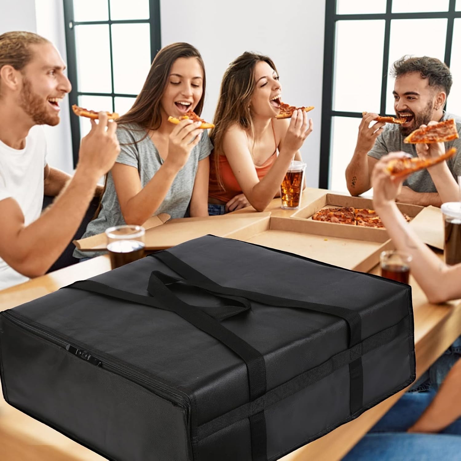 XXXL Large Insulated Pizza Delivery Bag 20×20 for Safe & Fresh Food Transport