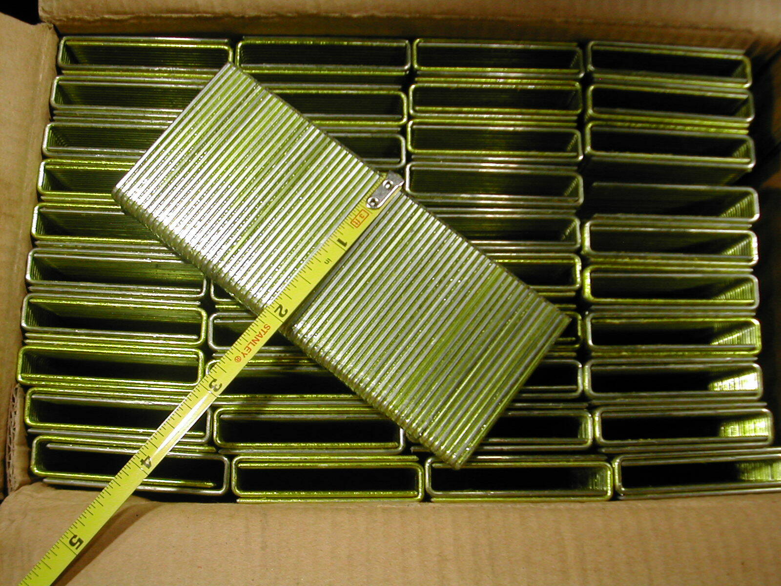 15 gauge 7/16″ Medium Crown Staples 5000/bx Galvanized Chisel Point 2″ long