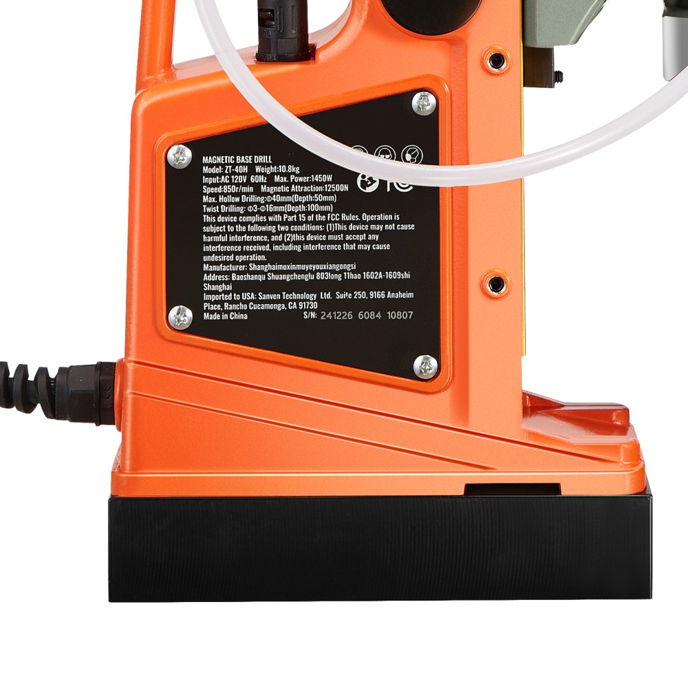 1450W Magnetic Drill, 1.57″ Drilling Diameter, 850 RPM Portable Mag Drill Press
