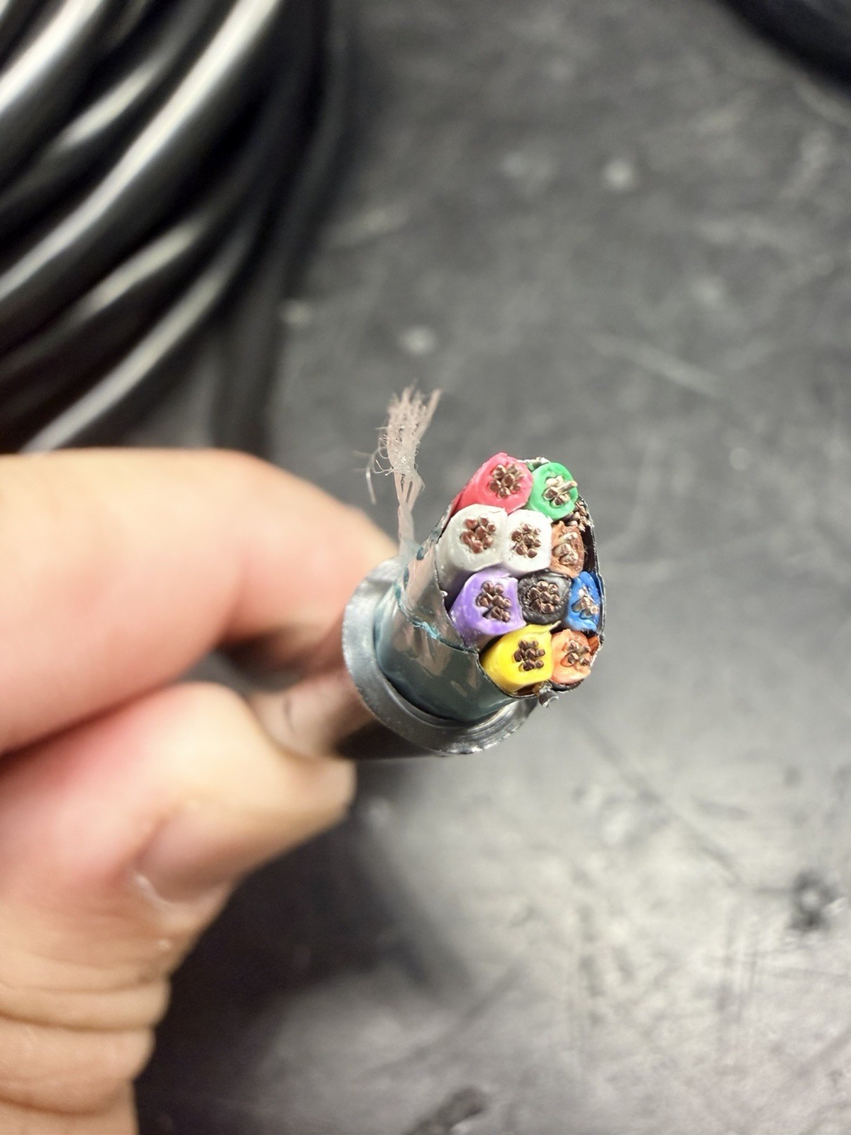 50’ 10C 20awg Shielded w Drain ETFE Cable Aerospace M27500 Style Sensor Cable