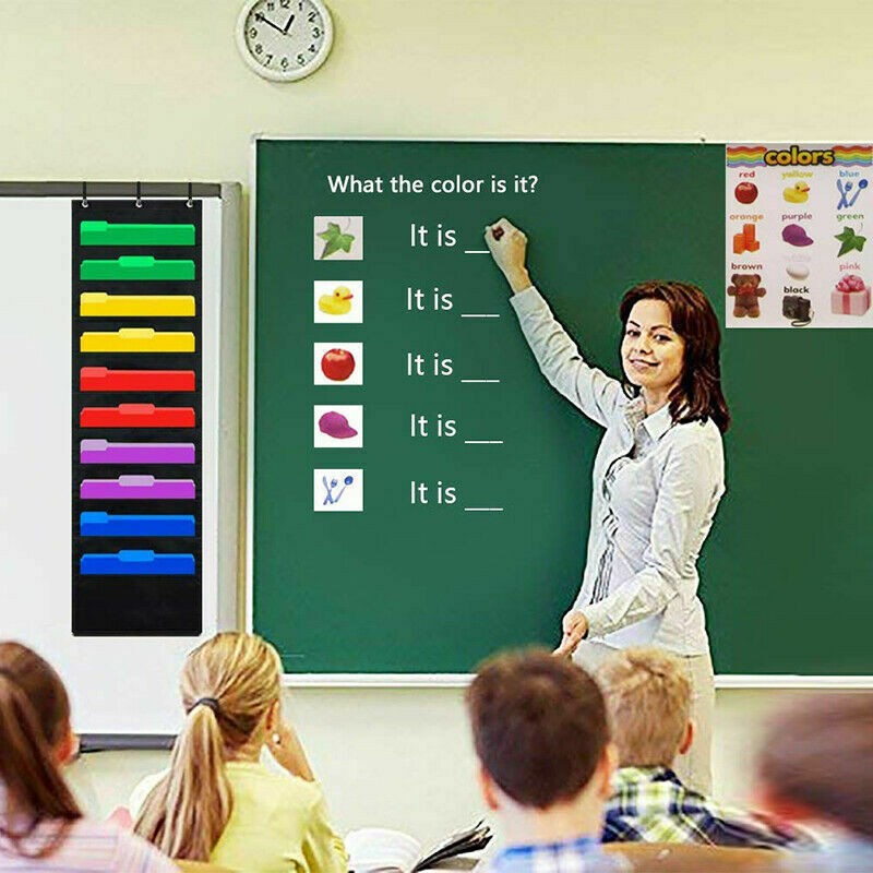 10 Storage Pocket Wall Hanging File Letter Paper Holder Door Classroom Office