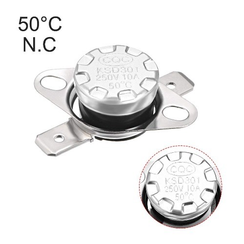 KSD301 Thermostat Switch 50°C 122°F 10A NC Adjustable Snap Number of Items: 5
