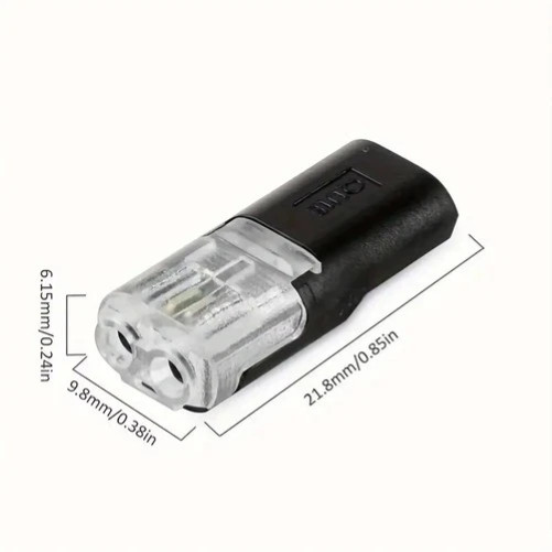 100PCS 2-Pin Quick Wire Connectors – Solderless LED Strip Plug Terminal