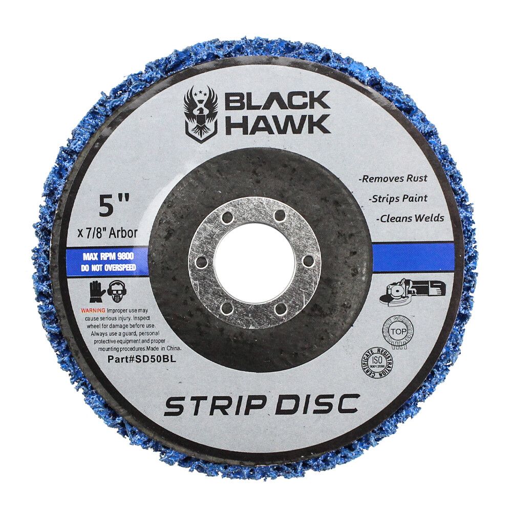 10 Pack- 5″ x 7/8″ Black Hawk Clean & Strip Discs Paint and Rust Removing Wheels