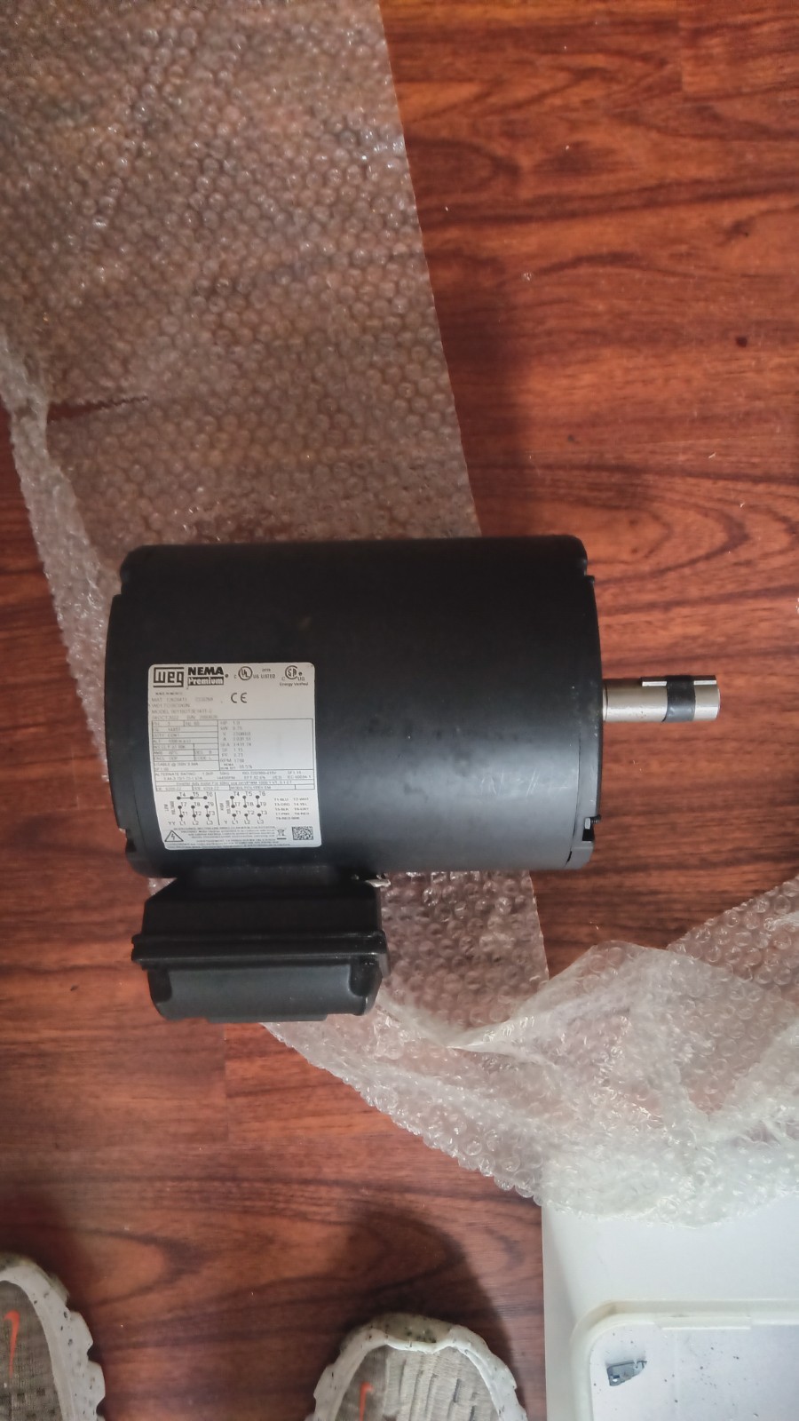 WEG General Purpose Motor: Open Drip Proof, Rigid Base Mount model Never install