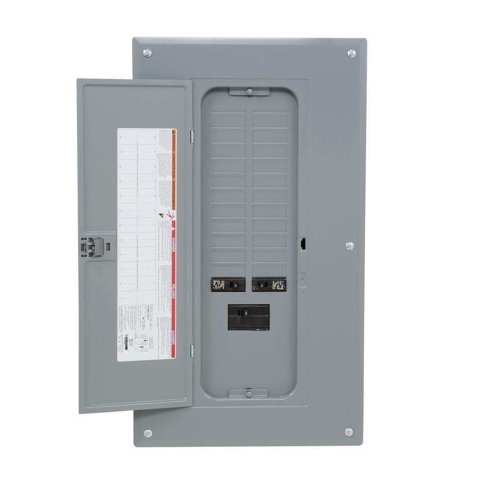 square d main breaker 24-space 48-circuit plug-on neutral load center w/ cover