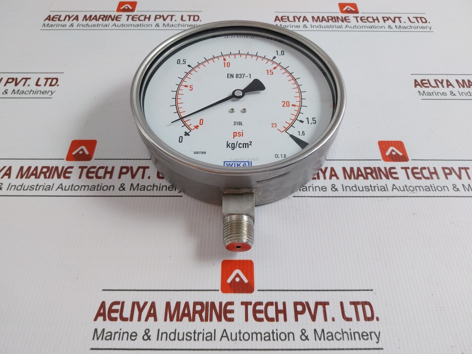 WIKA 232.50.160 Pressure Gauge 0 To 23 PSI-1.6 KG/CM2