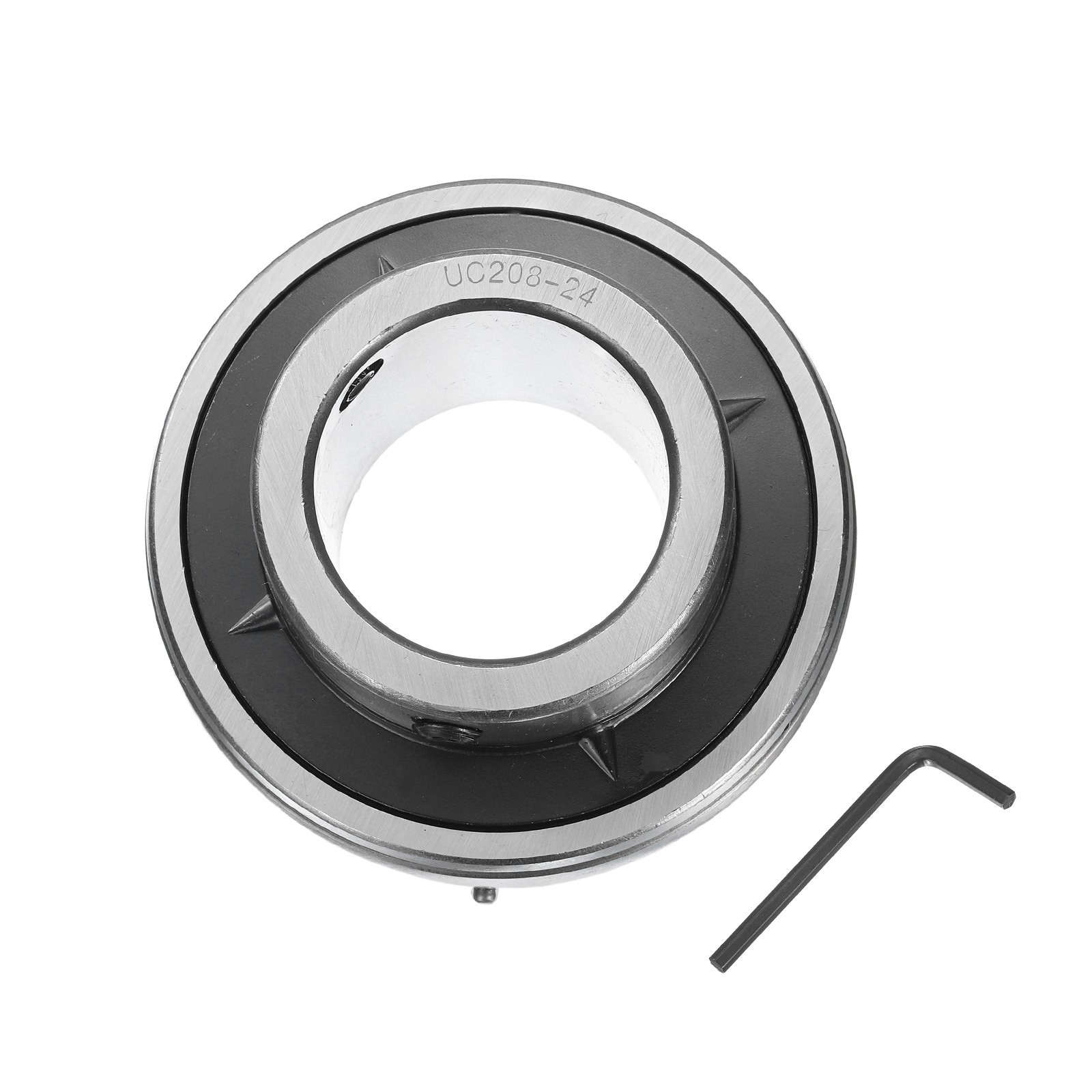 Ball Bearing Insert, Chrome Steel Gcr15 UC208-24 Bore 1 1/2″ Set Screws