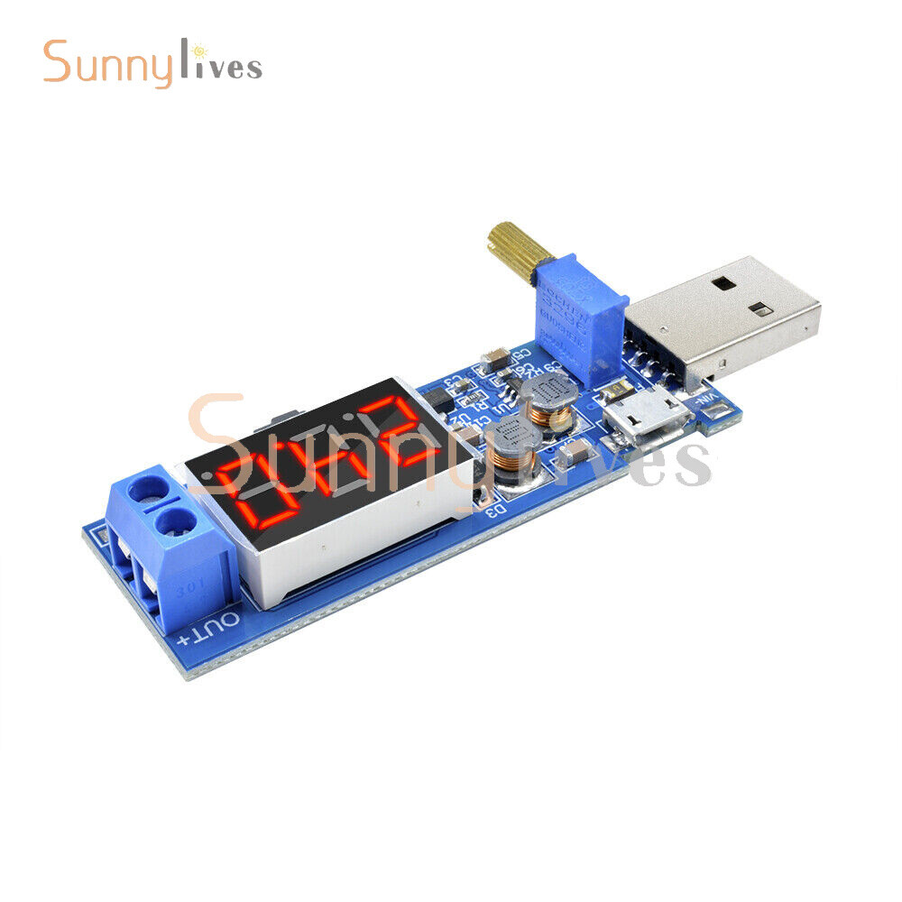 DC-DC 5V to 1.2V~24V USB Step UP Down Boost Buck Adjustable Power Supply Module.