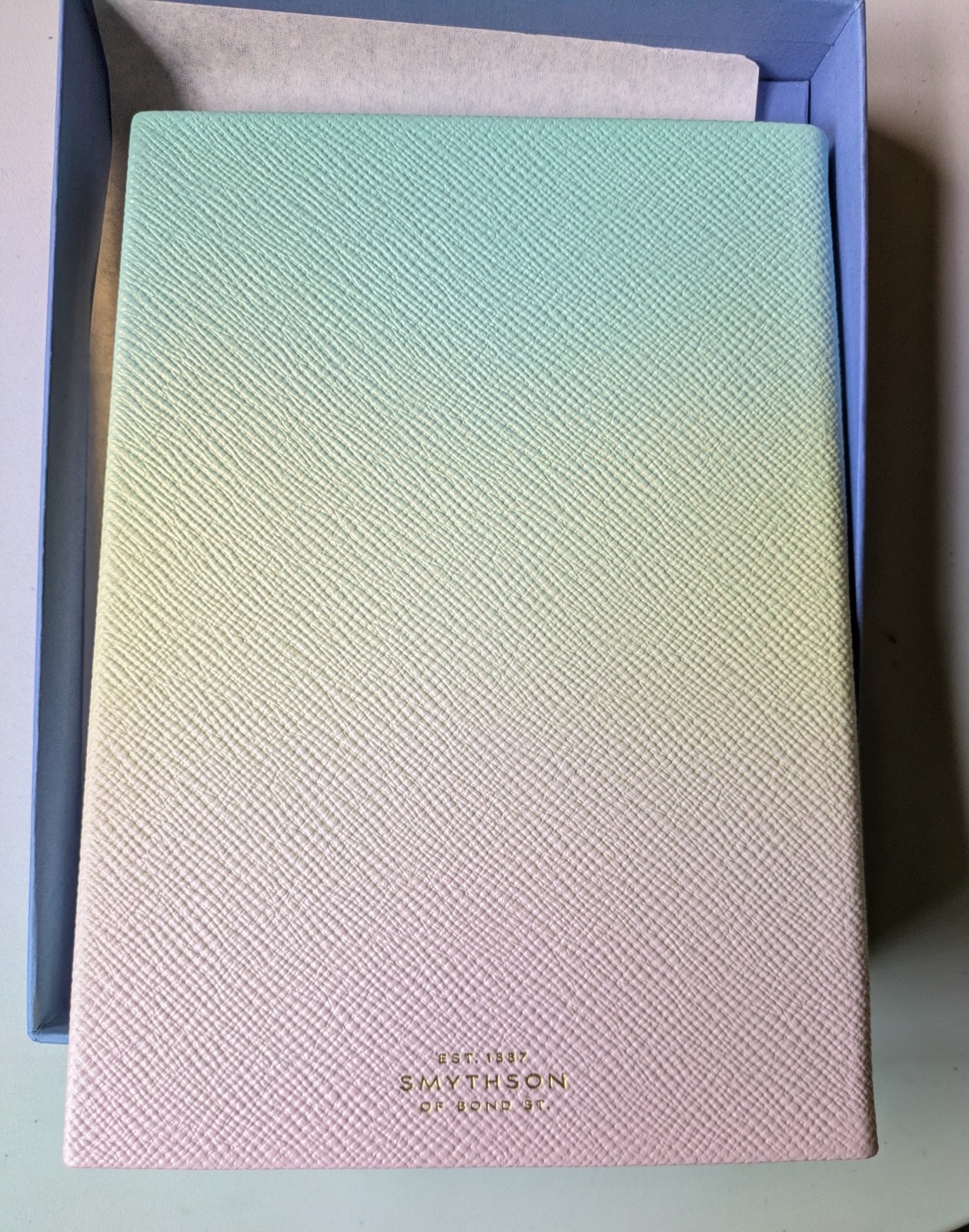 Smythson of Bond Street Soho Notebook in Panama-Rainbow- Limited Edition-New