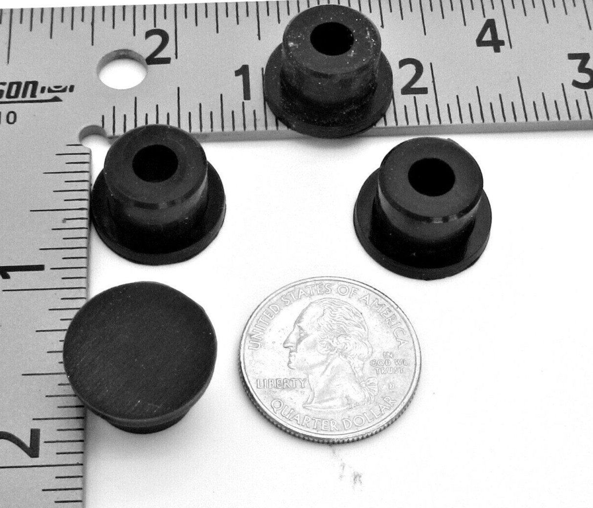 1/2” Rubber Hole Plugs Push In Foot Bumper Compression Stem Various Pack Sizes