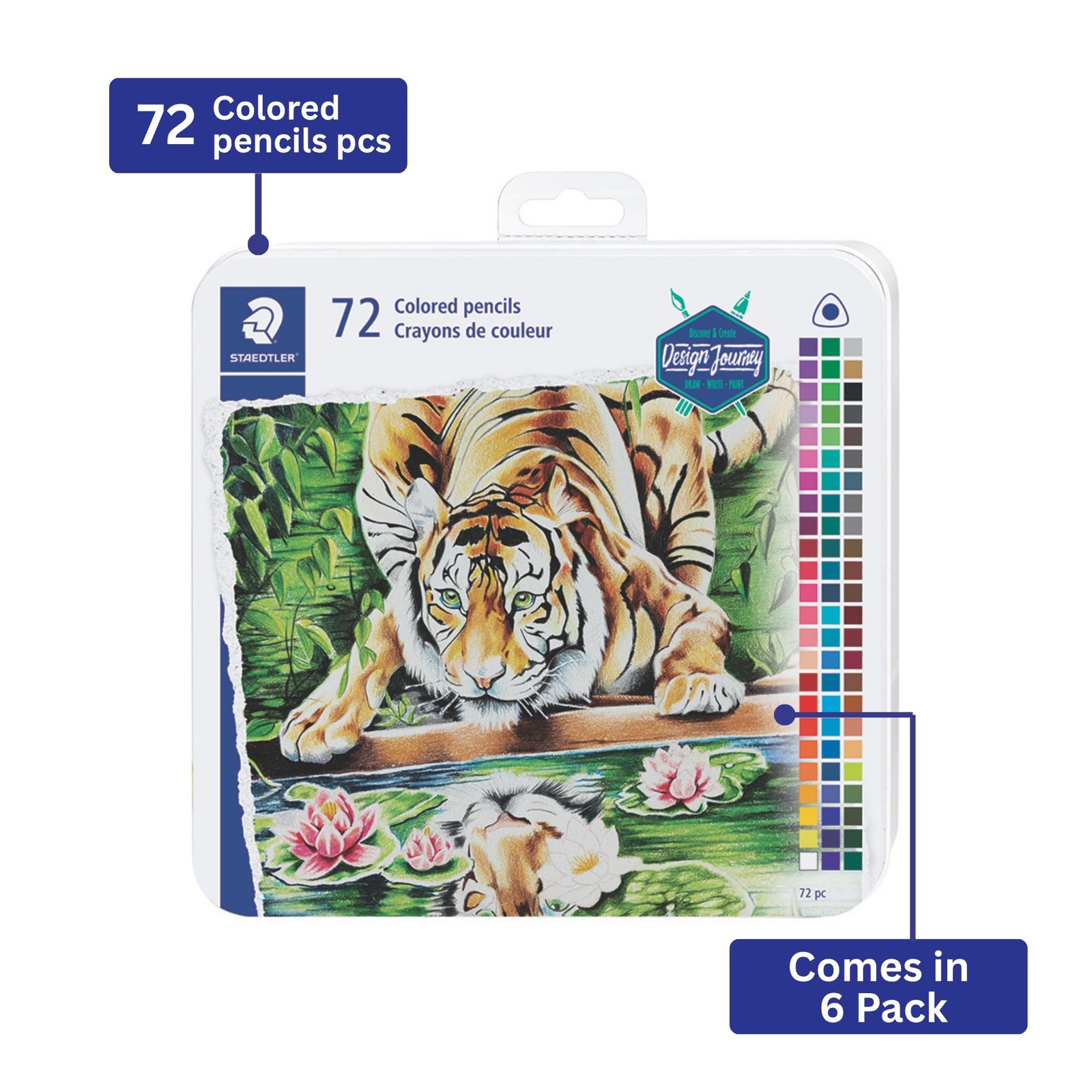 STAEDTLER Colored Pencils Set 6-Pack (6 1 Count (Pack of 432), Multicolor