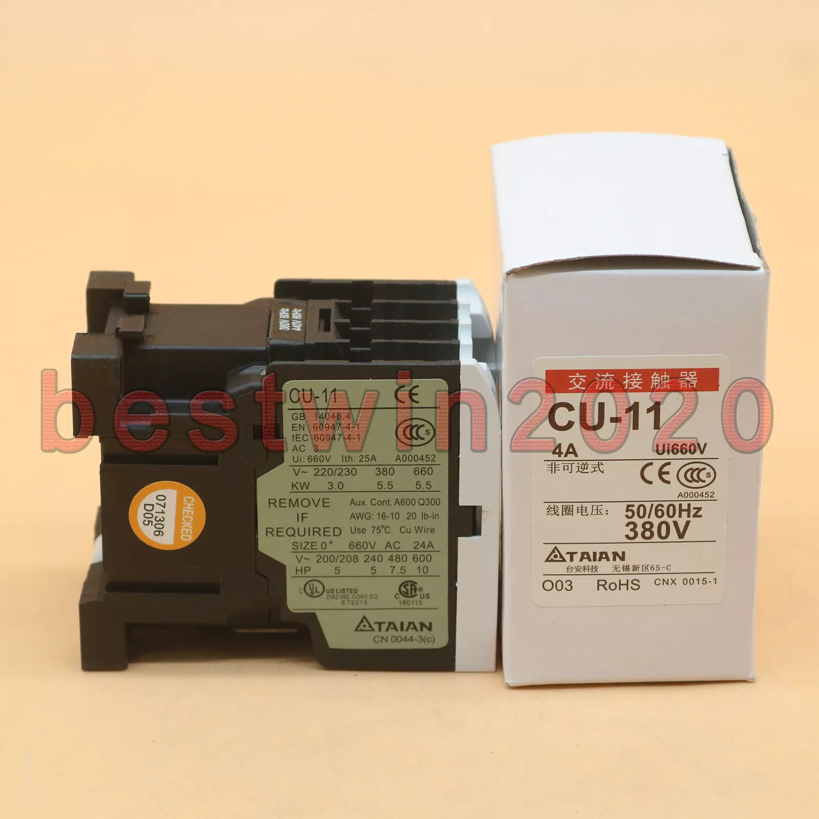 TECO CU-11 380V New AC Contactor 4A