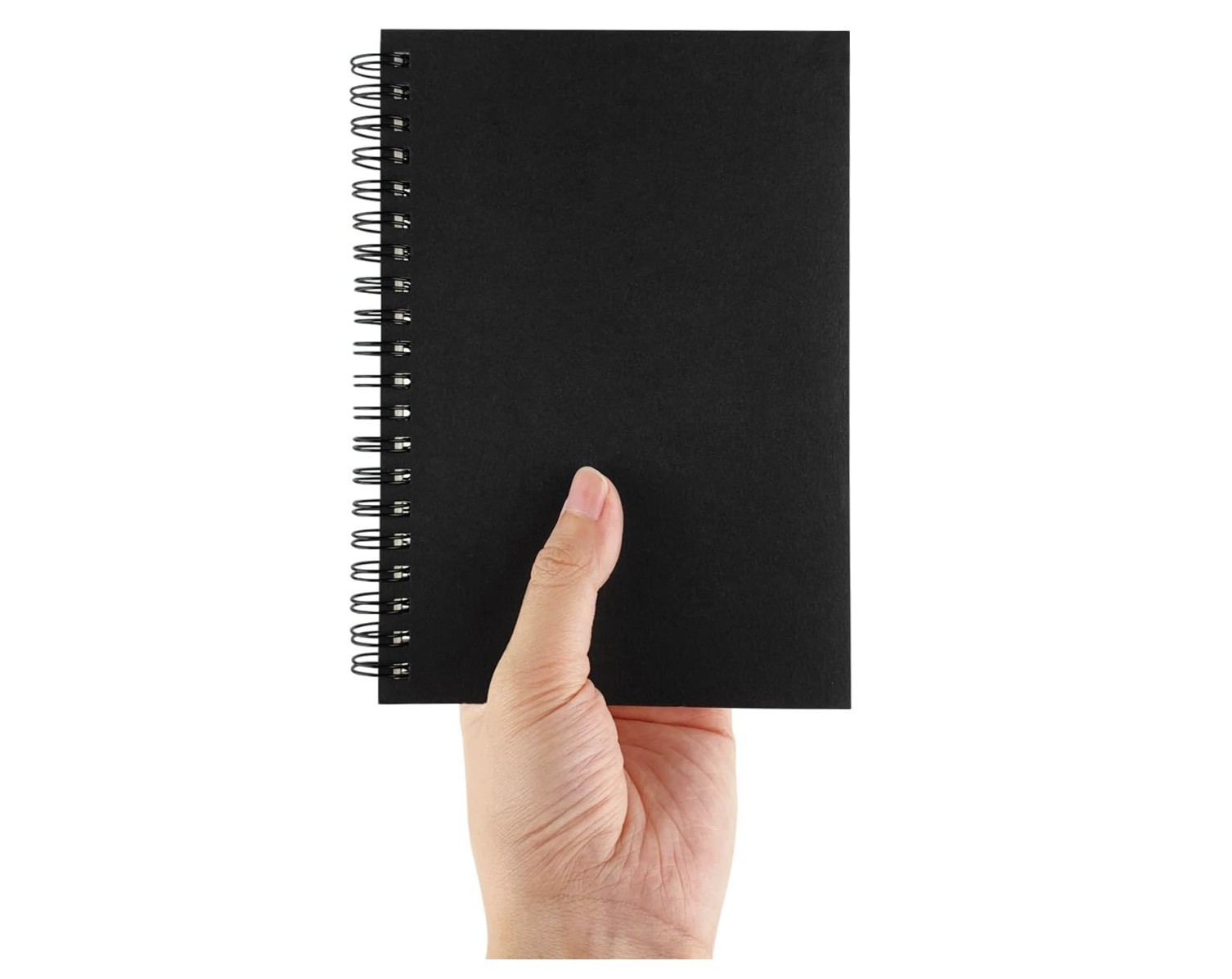 DSTELIN Spiral Notebook 7.5×5.1 Soft Cover 100 Pages Black