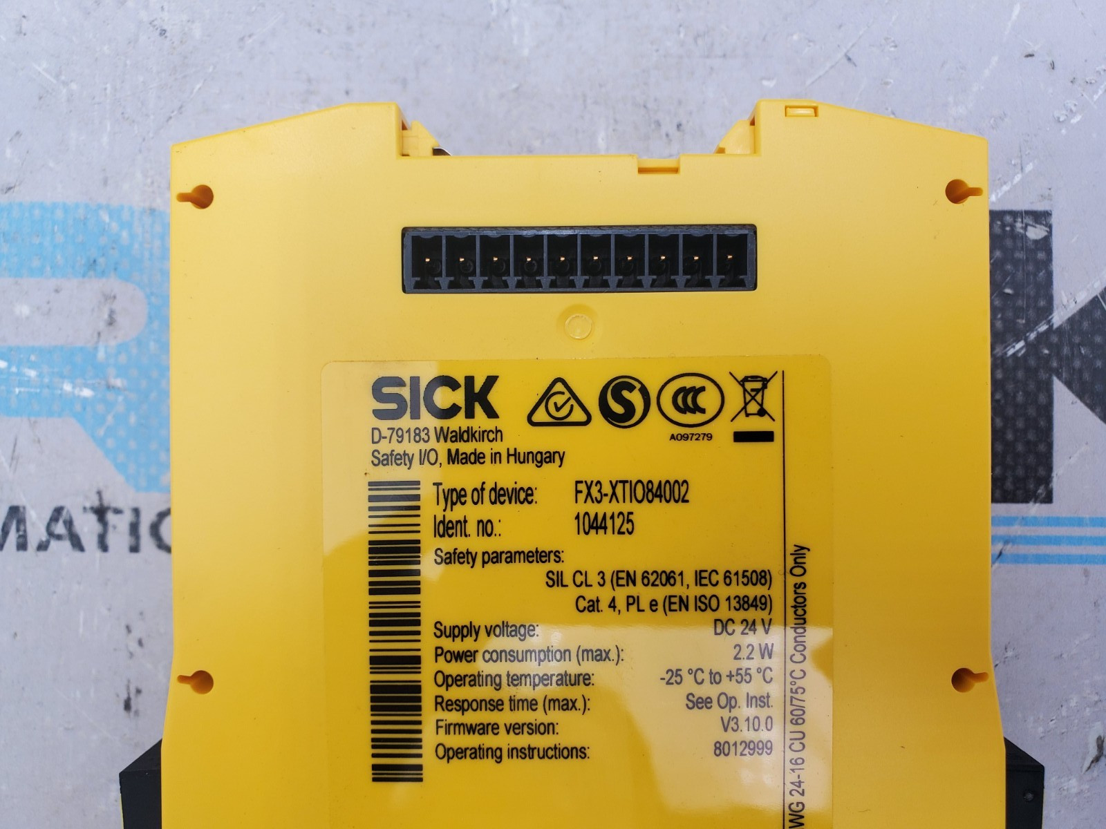 SICK FX3-XTIO84002 1044125 Safety Control Relay Expansion