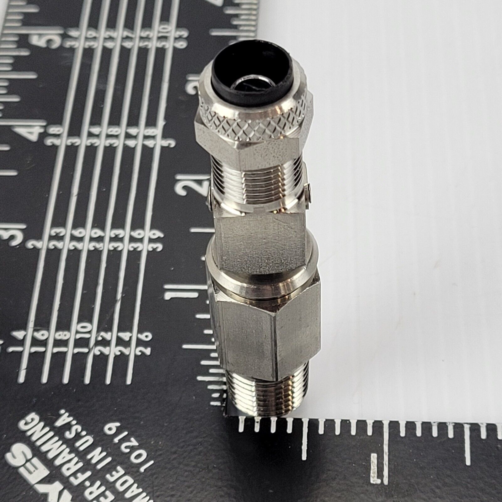 Quick Disconnect 3/8″ Tube Coupling W/valve For Gas 150PSI Socket & Plug 316 SS