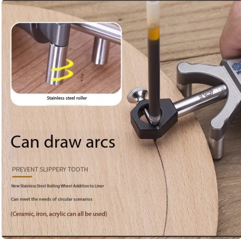 Carpenter’s Marking Gauge Dual-Purpose Curve and Straight Line Marking Tool