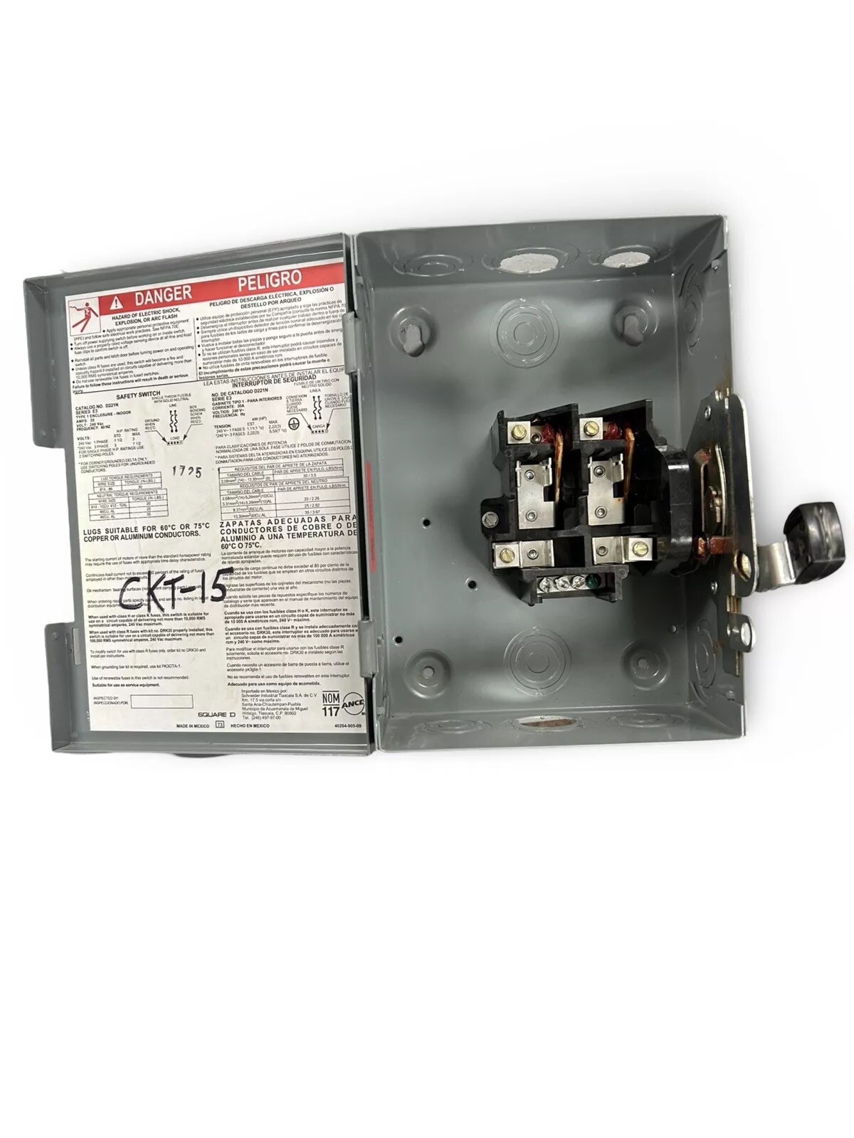 Square D D221N 30A Safety Switch