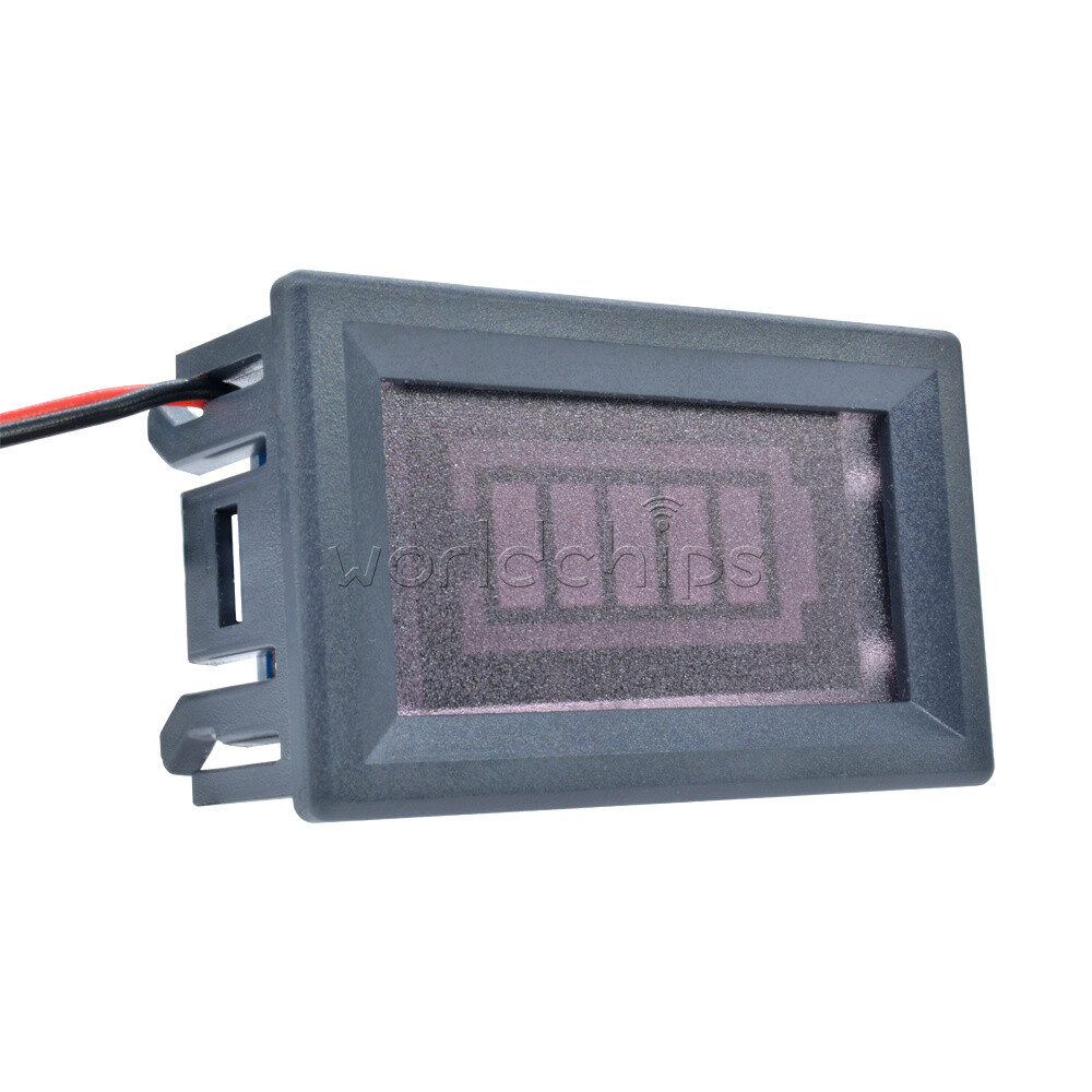 12V Li-on Lead-acid Battery Capacity Level Indicator Low Battery Flash Alarm New