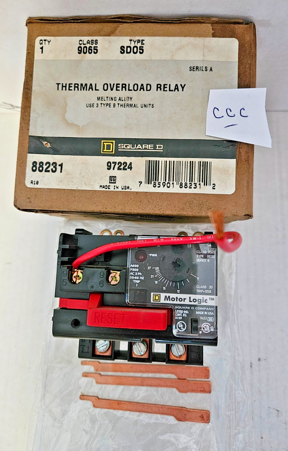 SQUARE D 9065 SDO5 Thermal Overload Relay