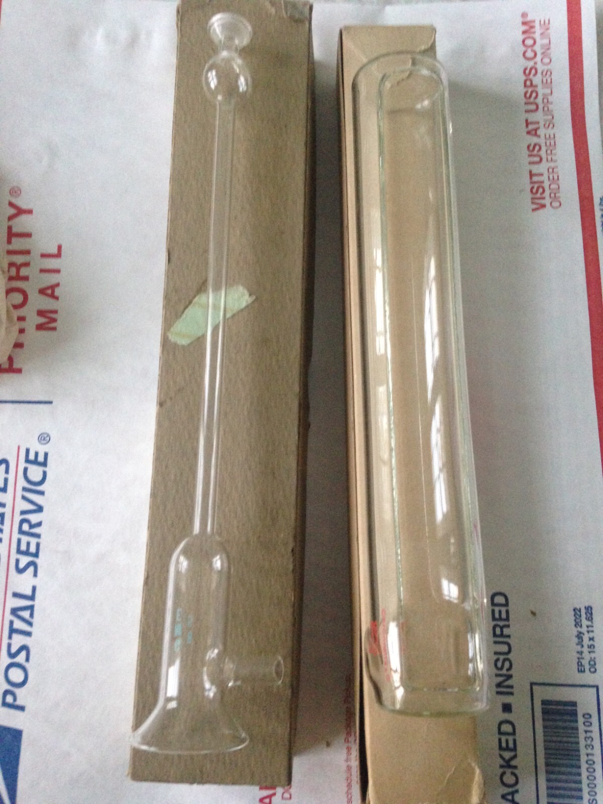 Lot Of 2 Miscellaneous Laboratory Glassware Pyrex Corning Kontes Glass Co.