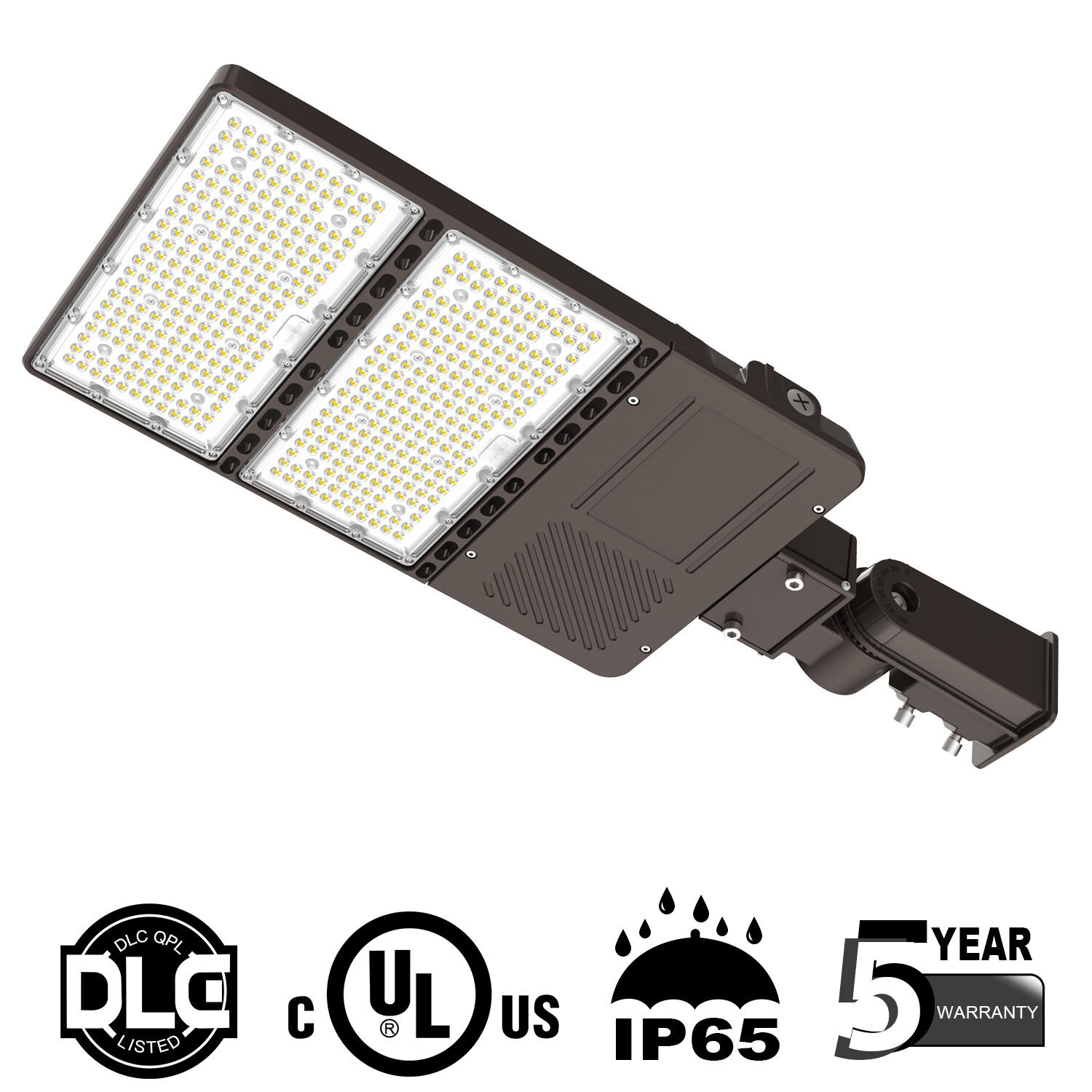 320W LED Shoebox Street Light Outdoor Parking Lot Area Pole Light with Photocell