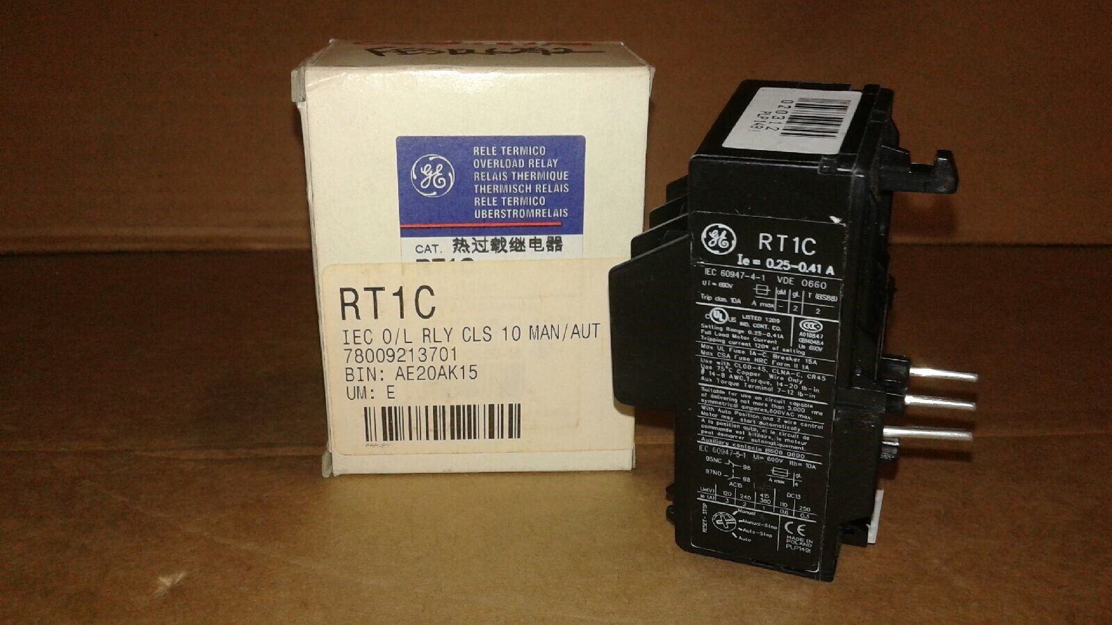 General Electric RT1C Overload Relay – New In Box