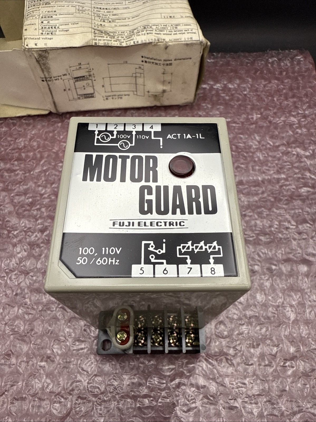 Fuji Electric ACT1A-1L Motor Guard Relay Unit 100,110V 50/60Hz NEW