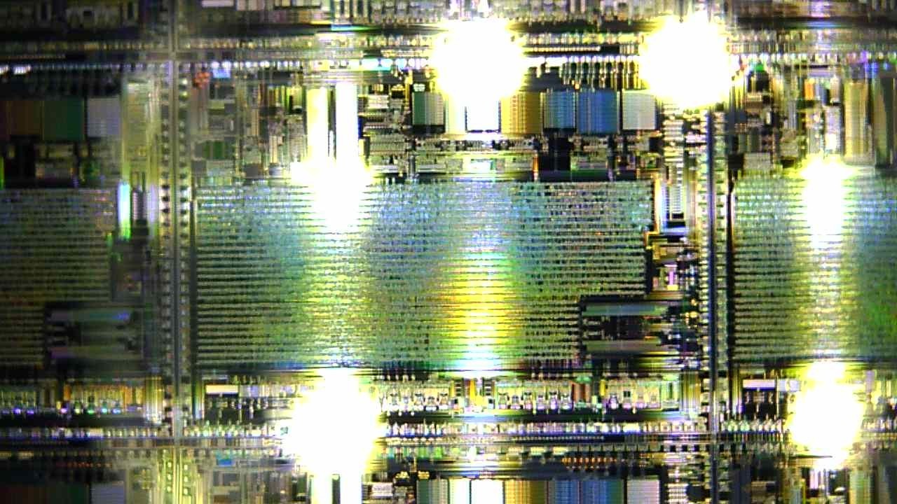Cool Computer CPU Silicon 4.5″ Wafer / Wafers IC RAM Chip Lithography 77358 WX