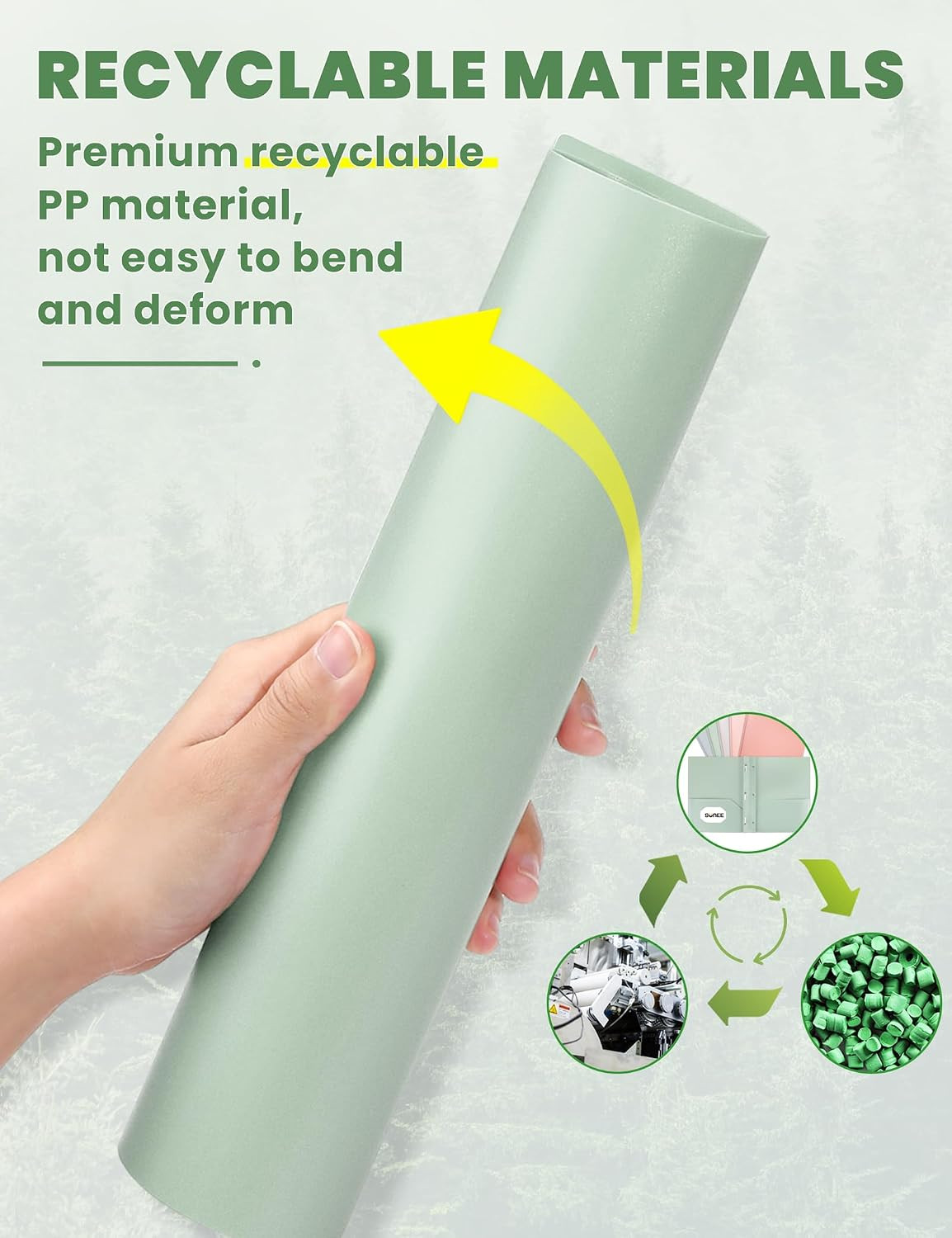 Pocket Folders with Prongs(5 Pack, Vintage Colors) Recycled Plastic Folders with