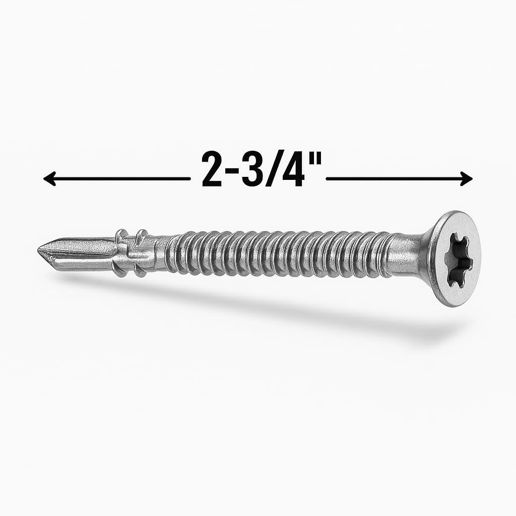 1/4-20 x 2-3/4” Black Ruspert Tek Wood-to-Metal Screws – T27 Torx (BCP 1226)