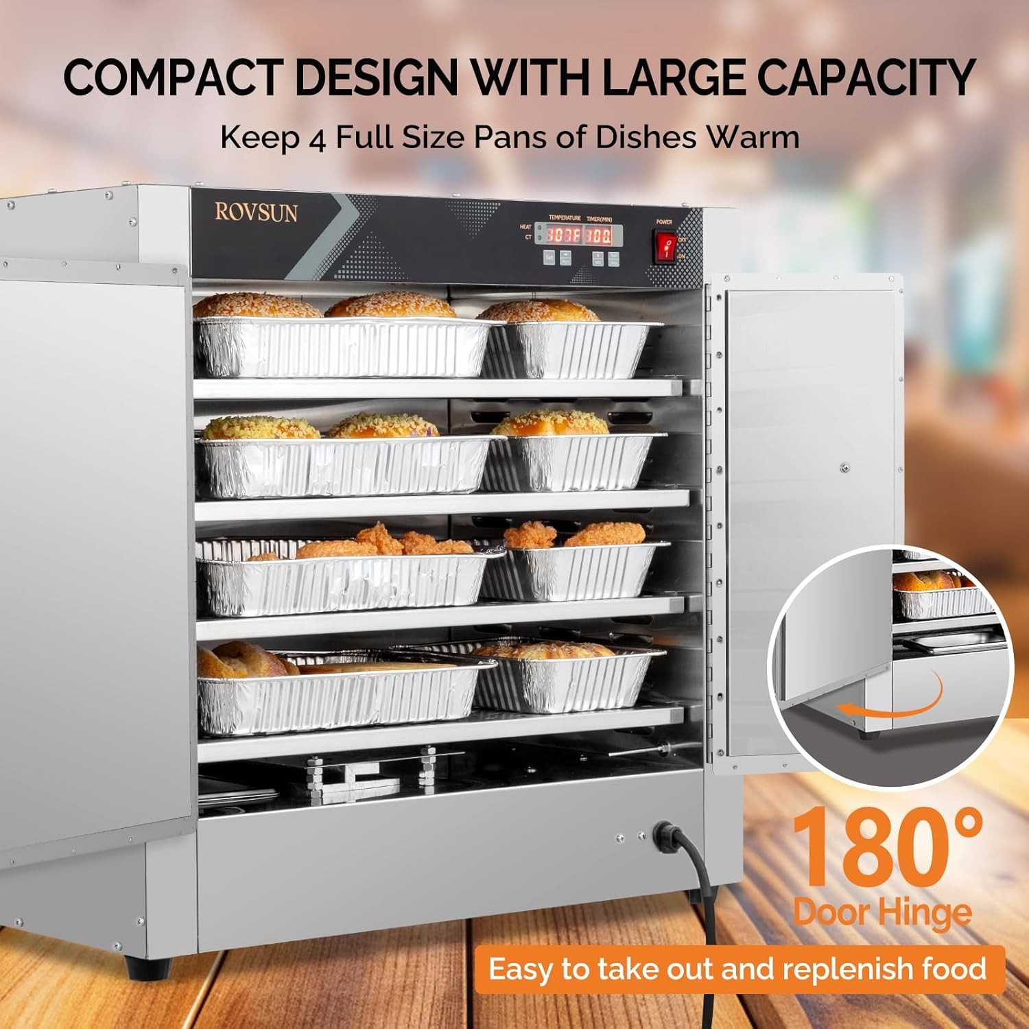 Commercial Food Warmer Countertop Hot Box Warming Cabinet for Restaurant Buffet