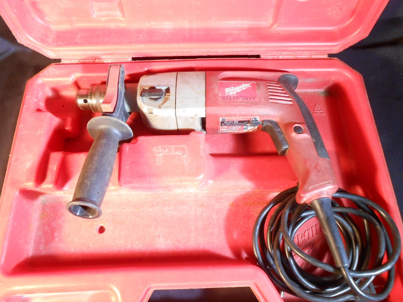 VTG MILWAUKEE 1/2″ CORDED Heavy Duty Hammer Drill 5378-20 w/ case. Tested