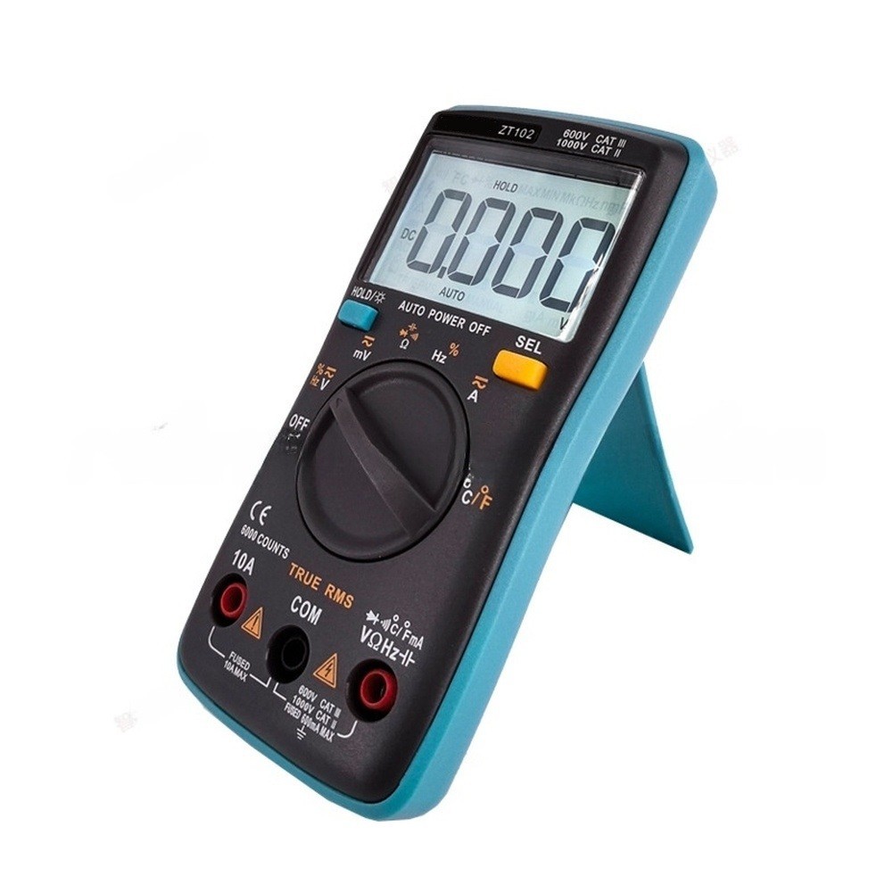 ZT102 Smart Multimeter Auto Range 6000 Counts Backlight Data Hold Function