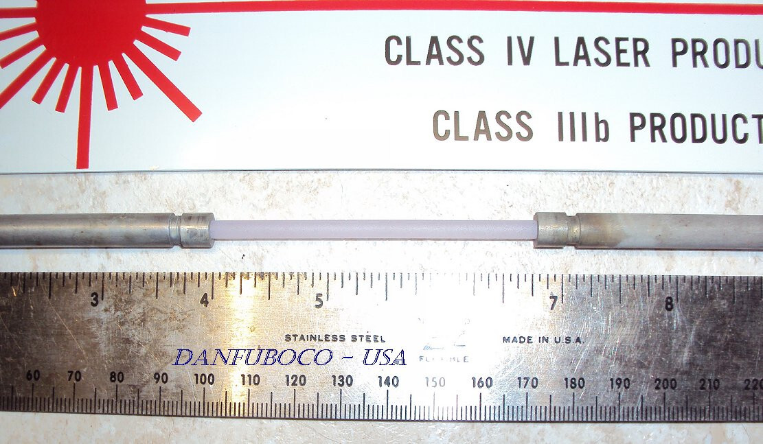 YAG Laser Rod and Safety Sign Yag rod is used , Sign is Metal New.