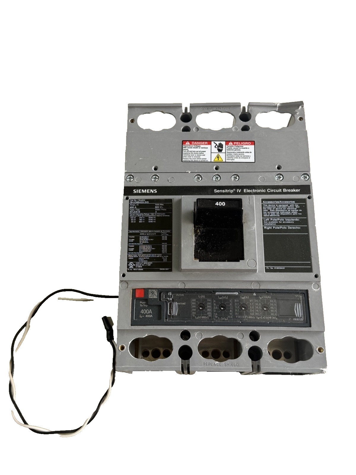 NEW Siemens SHJD6B400LSIG 3p 600v 400a LSIG Trip !! NEW W/ FLAWS !!
