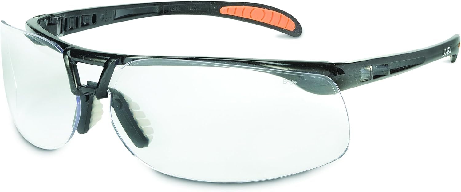10 Pair Uvex by Honeywell S4200HS Black Frame Clear Lens Safety Glasses Antifog