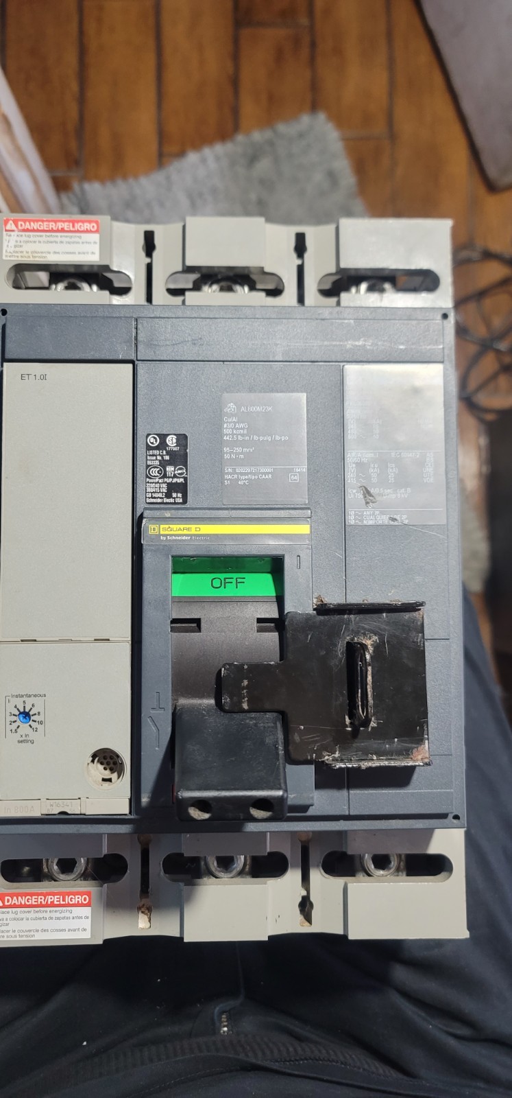 Square D Power Pact 800A P-frame Molded Case Circuit Breaker