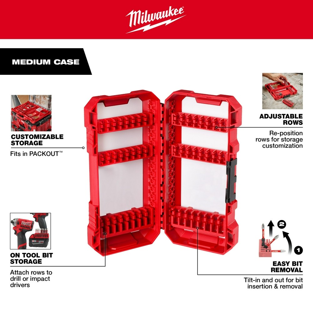 Milwaukee 48-32-4098 SHOCKWAVE Impact Duty Drill, Drive & Fasten Set – 75PC