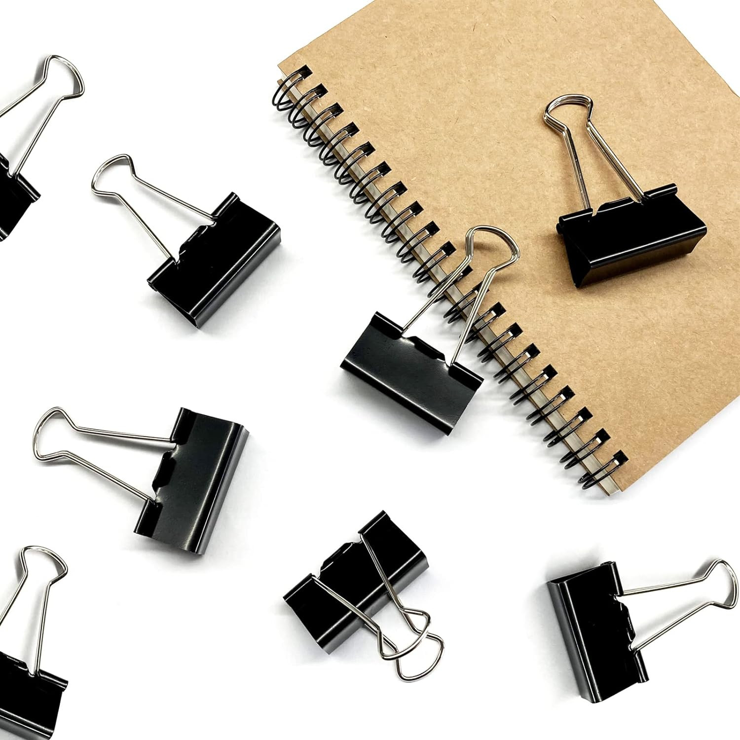DSTELIN Large Binder Clips 1.6-Inch (24 Pack), Big Paper Clamps Clips for Office