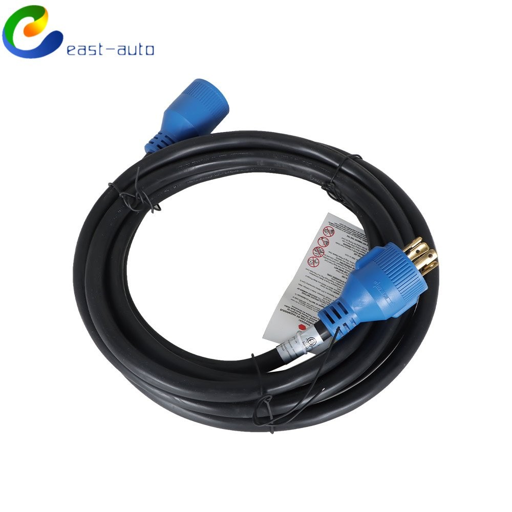 15 Ft 30 Amp 4 Prong Generator Power Cord Inlet Box NEMA L14-30P/L14-30R 125V