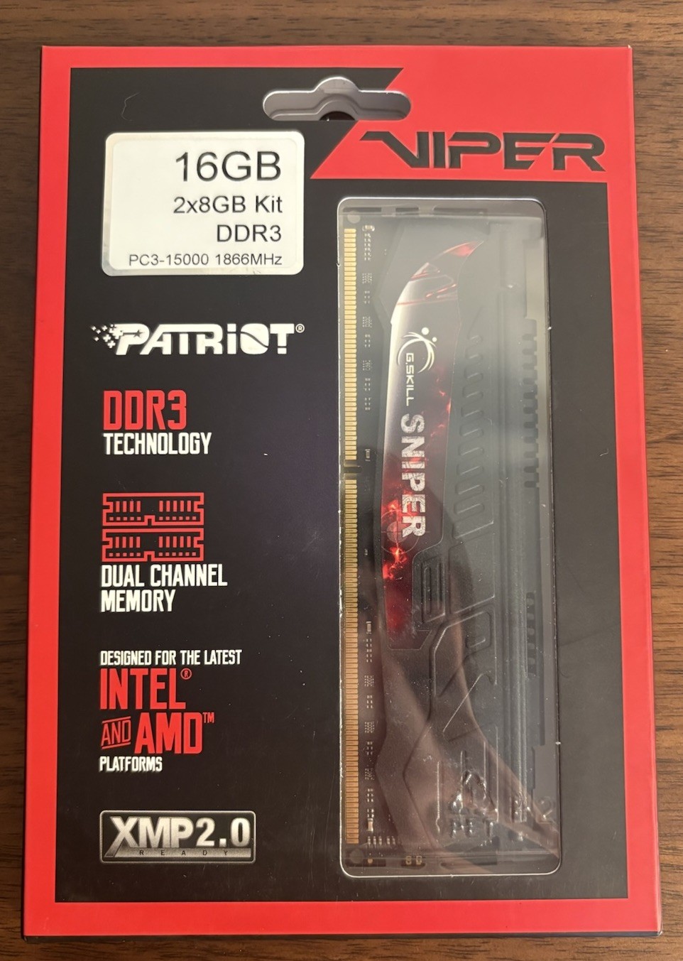 Patriot 16GB(2x8GB) Viper III DDR3 1600MHz (PC3 12800) CL9 Desktop Memory