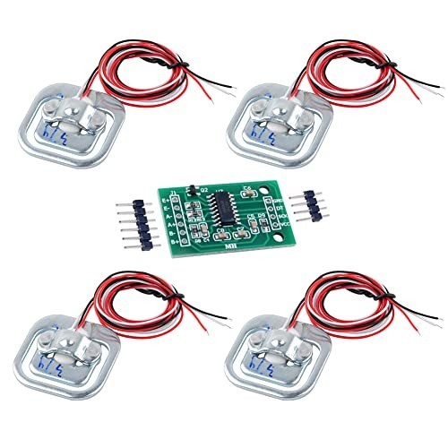 Load Cell 50kg Half Bridge Strain Gauge Sensor with HX711 Amplifier Module 4pcs