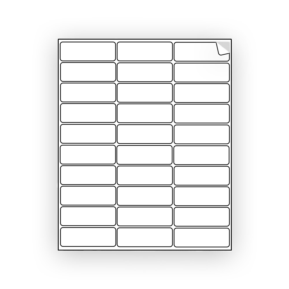 (90000) 1 x 2 5/8 «EcoSwift» Laser Address Shipping Adhesive Labels 30 per sheet