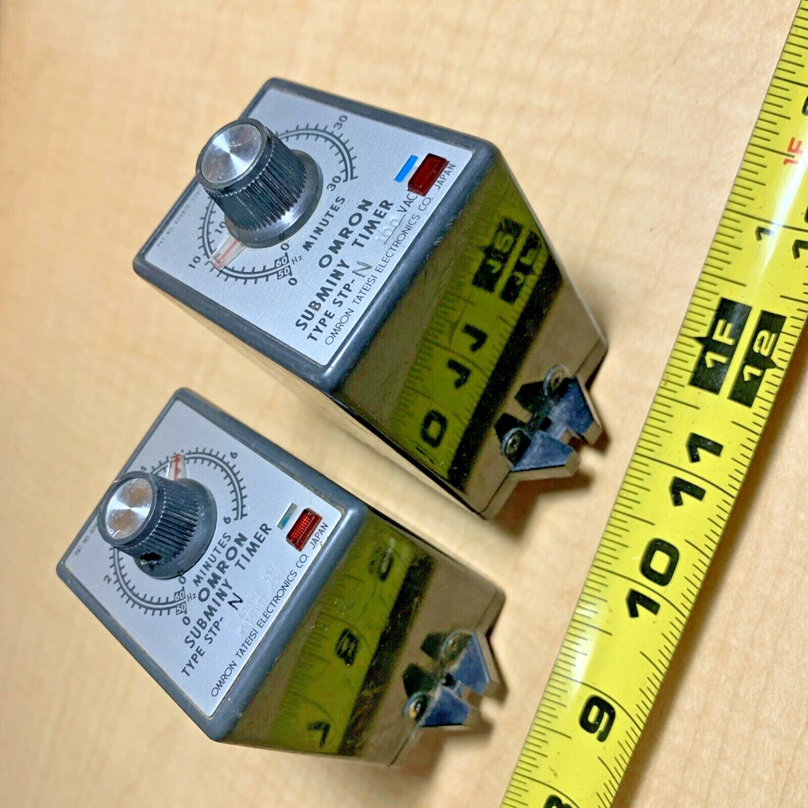 Lot of 2) Omron STP-N Subminy Timer – Adjustable 0-6 Minutes & 0-30 Minutes
