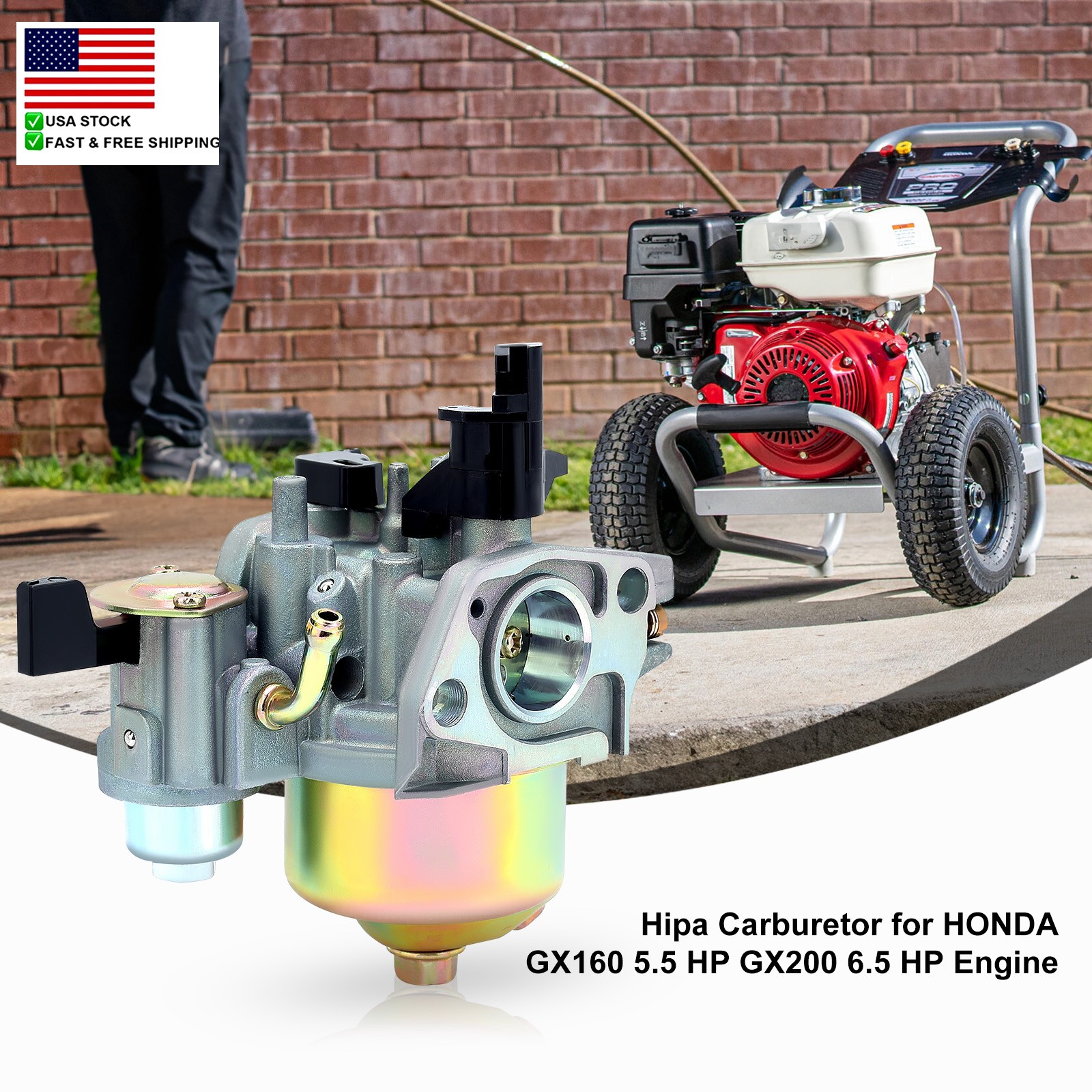 Carburetor For Powermate Pressure Washer model pw0102405 2400 psi engine